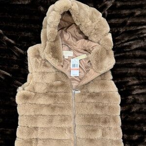 *Brand New With Tags* Michael Kors fur hooded vest